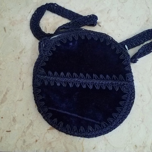 Vintage Bags Vintage Velvet Crochet Tambourine Bag Poshmark